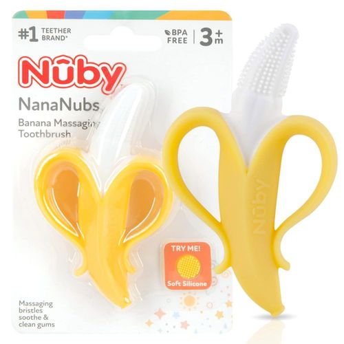 Masaje de plátano Teether Nuby Nananubs para bebés de más de 3 meses