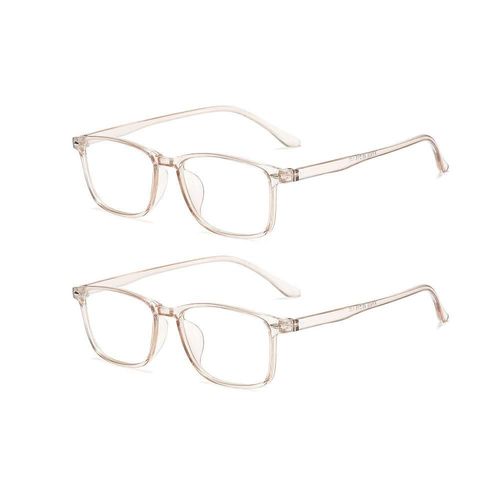 Anteojos Jingyuton 2 Pares Transparente Marrón 4 Dioptrías