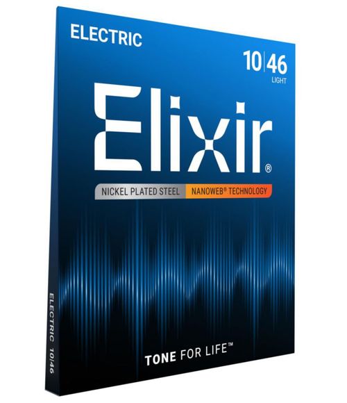 Cuerdas para Guitarra Eléctrica Elixir 6 Light 10-46 NANOWEB