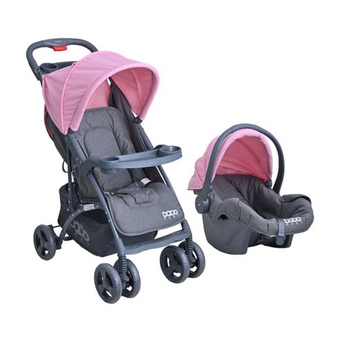 Carriola Para Bebé Dodo Baby Luna Con Autoasiento Rosa