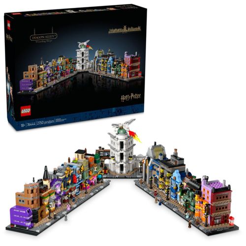 Set de construcción LEGO Harry Potter Diagon Alley 76444 con 12 microfiguras