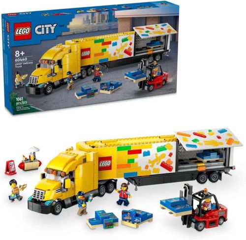Camión de juguete LEGO City Delivery Truck (60440) con minifiguras