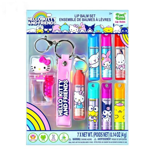 Set de Bálsamos Labiales Townley Girl Hello Kitty 7 Piezas a Base de Plantas