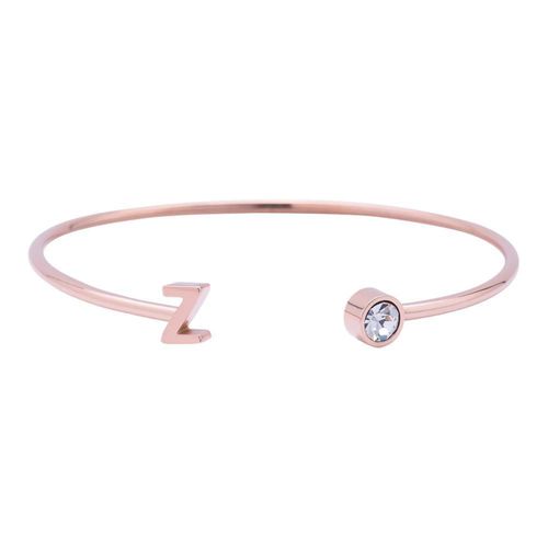 Pulsera luckyly baño oro rosa 18k acero inoxidable iniciales a - z sonia