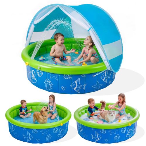Pileta Infantil PEEMARIO Plegable 120 cm con Toldo