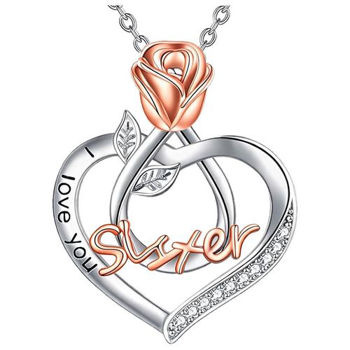 Colgantes de Corazón Rosa MXHZE-001 HeartNeck30 Collares Con Dije
