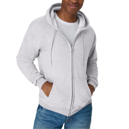 Sudadera con Capucha para Hombre Hanes Ecosmart Fleece con Cierre Completo Ash M