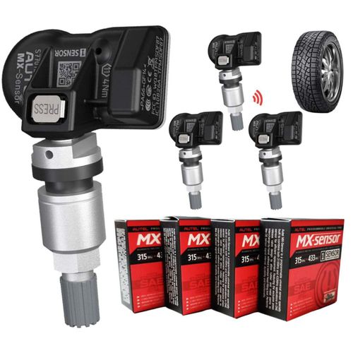Sensores TPMS Autel MX 315MHz+433MHz Juego de 4 Válvulas Metálicas