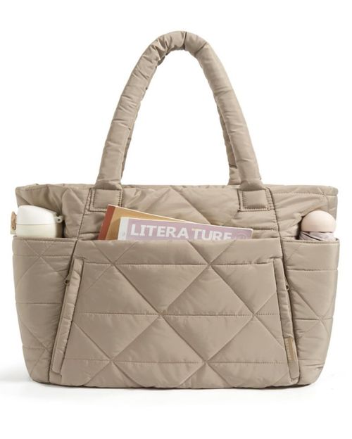 Bolso Tote Acolchado Grande con Cremallera BAGSMART