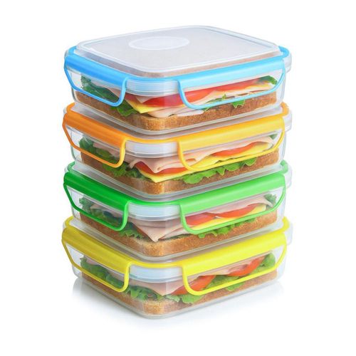 Contenedores para Sándwich Snap Fresh Paquete de 4 Herméticos 450 ml