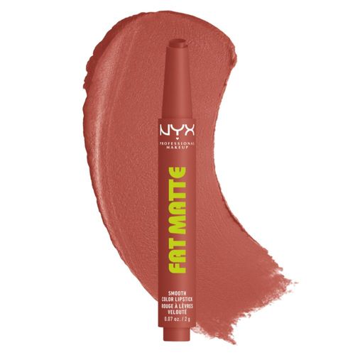 Labial NYX Fat Matte Rose Robe Vegano y Libre de Crueldad