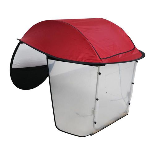 Toldo cubresol con parabrisas rojo motoneta