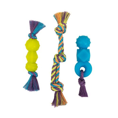 Juguete para Masticar para Perros Pupstages Mini Dentachew 7" Paquete de 3