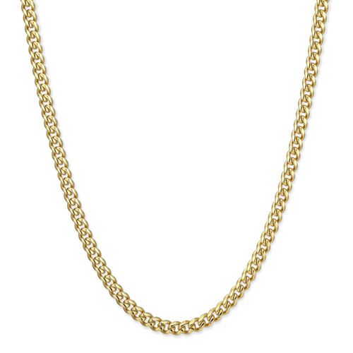 Collar JAXXON Cadena Cubana de 8mm con Baño de Oro 14k 51cm