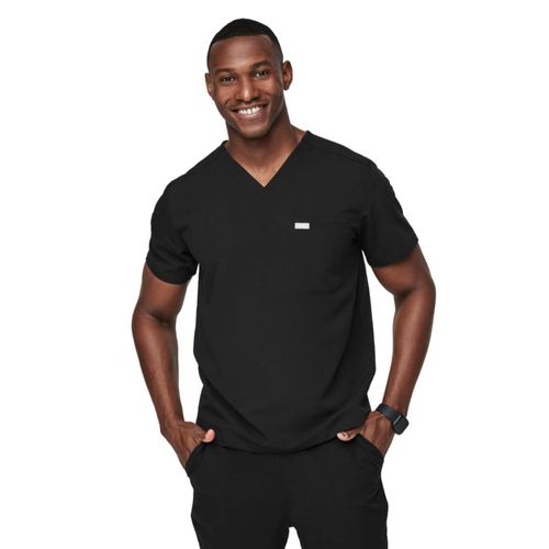Casaca Médica FIGS Leon para Hombre Negra con Tres Bolsillos M