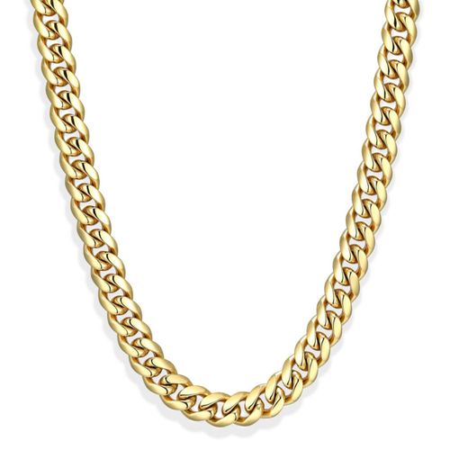 Collar JAXXON Cadena Cubana 14k Oro Laminado 8mm 56cm