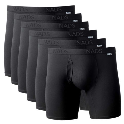 Boxers tipo bóxer NADS de algodón orgánico sin etiqueta 6 unidades XL negro