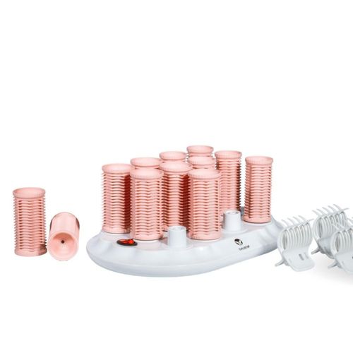 Rizadores Calientes Calista Ion para Cabello Corto Set de 12 Piezas Rosa