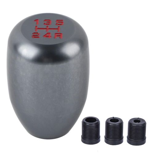 Perilla de Cambio Acouto de Metal para Auto 5 Velocidades con 3 Adaptadores
