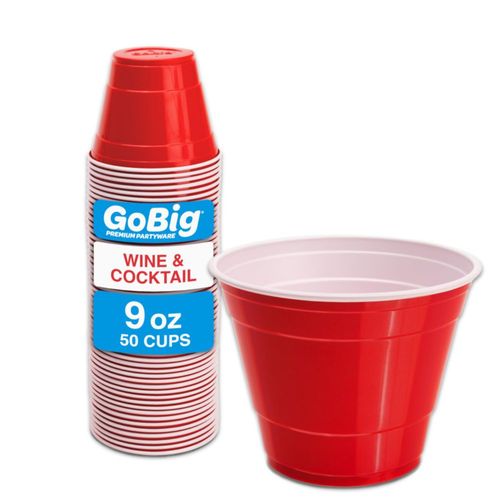 Vasos Desechables GoBig 9 oz Paquete de 50