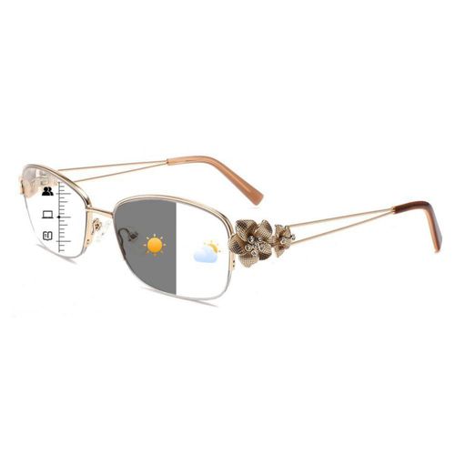 Lentes de Lectura Fotocromáticos Multifocales +2.5 Dorados touk