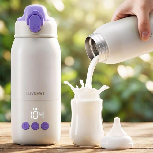 Calentador de Biberones Portátil Luvnest 12oz Calentamiento Rápido para Viaje