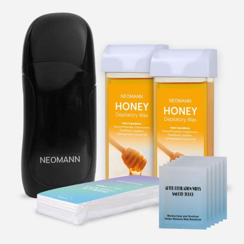 Kit de Depilación NEOMANN Roll-On Cera de Miel con 2 Recambios