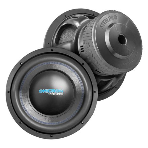 Subwoofer 12 Pulgadas Doble Bobina 3550 Watts Omicron Steelpro Negro OC-12000