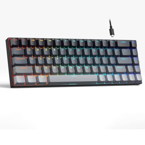 Teclado MageGee MK-BOX de 68 teclas RGB con cable switch rojo