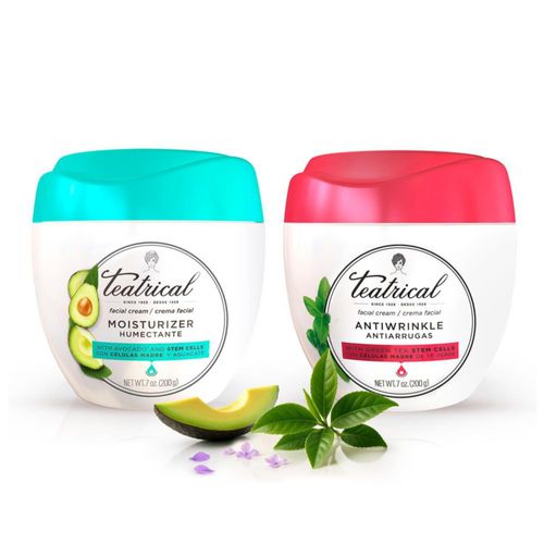 Set de Cuidado Facial TEATRICAL Hidratante de Día con Aguacate Crema de Noche