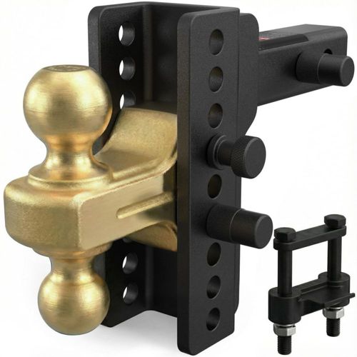 Enganche Ajustable TYT para Remolque con Caída de 15 cm y Doble Bola 14000 lbs