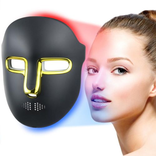 Mascarilla Facial LED Kelyoo con Terapia de Luz Roja y Azul Anti-Envejecimiento