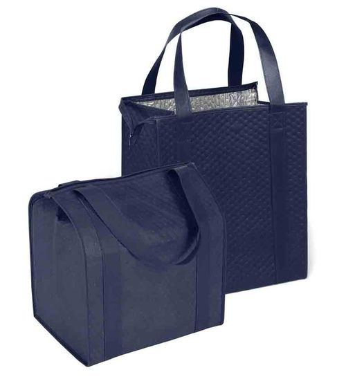 Bolsa Tote Mediz Hannah Aislada Gran Capacidad Azul Marino Paquete de 2