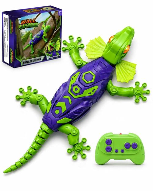 Juguete Ufilni Lagarto Gecko RC Trepador de Pared con Ojos LED