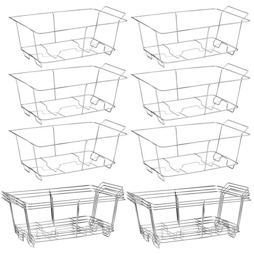 MAXYGIFT Soporte de Rejilla Metálica para Buffet - Paquete de 12 Rejillas de Tamaño Completo para Bandejas de Servicio y Calentadores de Comida