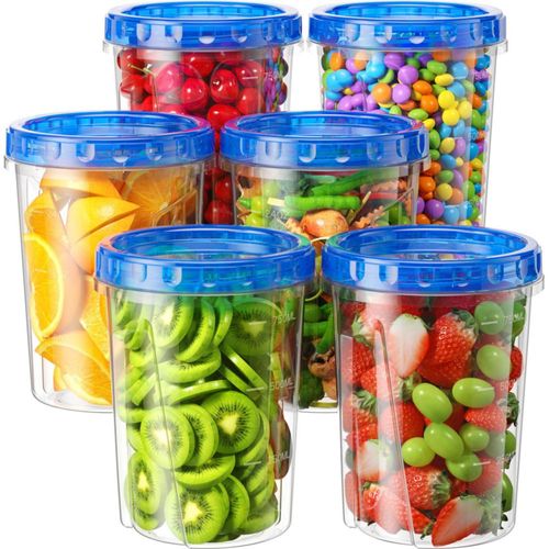 Contenedores para Almacenamiento de Alimentos BiuLeon 6x1 L Sin BPA Reutilizables