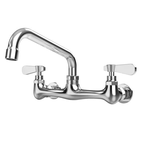 Fregadero comercial BWE de montaje en pared para cocina con caño giratorio de 8 pulgadas