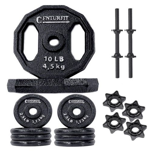 Kit de Pesas Mancuernas 40 libras negro Centurfit