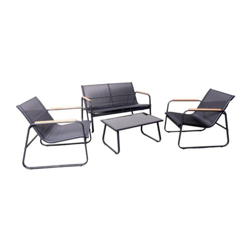 Set Sala Ilios Innova para Exterior de 4 Piezas Negro