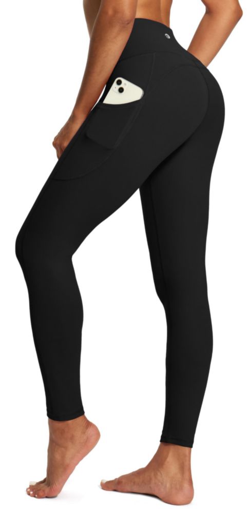 Pantalones Leggings IUGA de Cintura Alta con Control de Abdomen en Negro