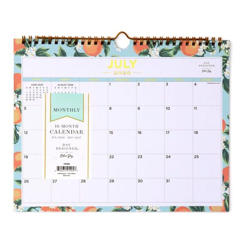 Calendario Blue Sky Day Designer 2026-2027 28x22 cm