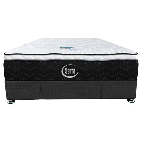 Colchon Queen Size Serta Antibacterial + Base Box Cama Oxford