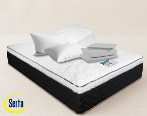 Colchon Serta King Size 10 Años de Garantía Espuma Premium + Blancos