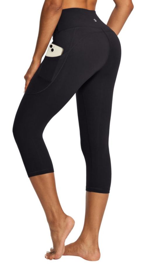 Pantalones Leggings Capri IUGA de Cintura Alta con Control de Abdomen y Bolsillos