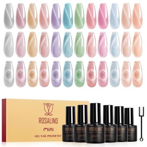 Esmalte de Gel Ojo de Gato ROSALIND Set de 12 Colores