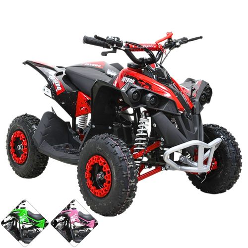 Cuatrimoto Montable ATV para Niños Motor a Gasolina 49cc Soporta Hasta 60kg Todo Terreno Frenos de Disco Suspensión 40km/h - Rojo