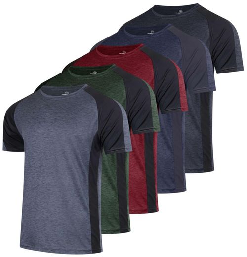 Remera Real Essentials 5-Pack para Hombre con Tecnología de Absorción de Sudor