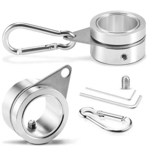 Anillos para Mástil de Bandera BONWIN de Aluminio 1" con Clips Giratorios 360°