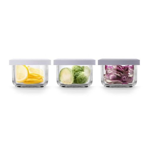 Set de 3 Contenedores de Vidrio para Almacenamiento de Alimentos Comotomo 120 ml