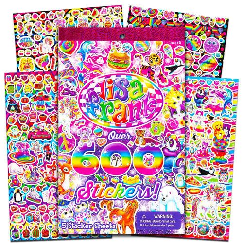 Set de 3 Paquetes de Stickers Lisa Frank con Más de 600 Stickers